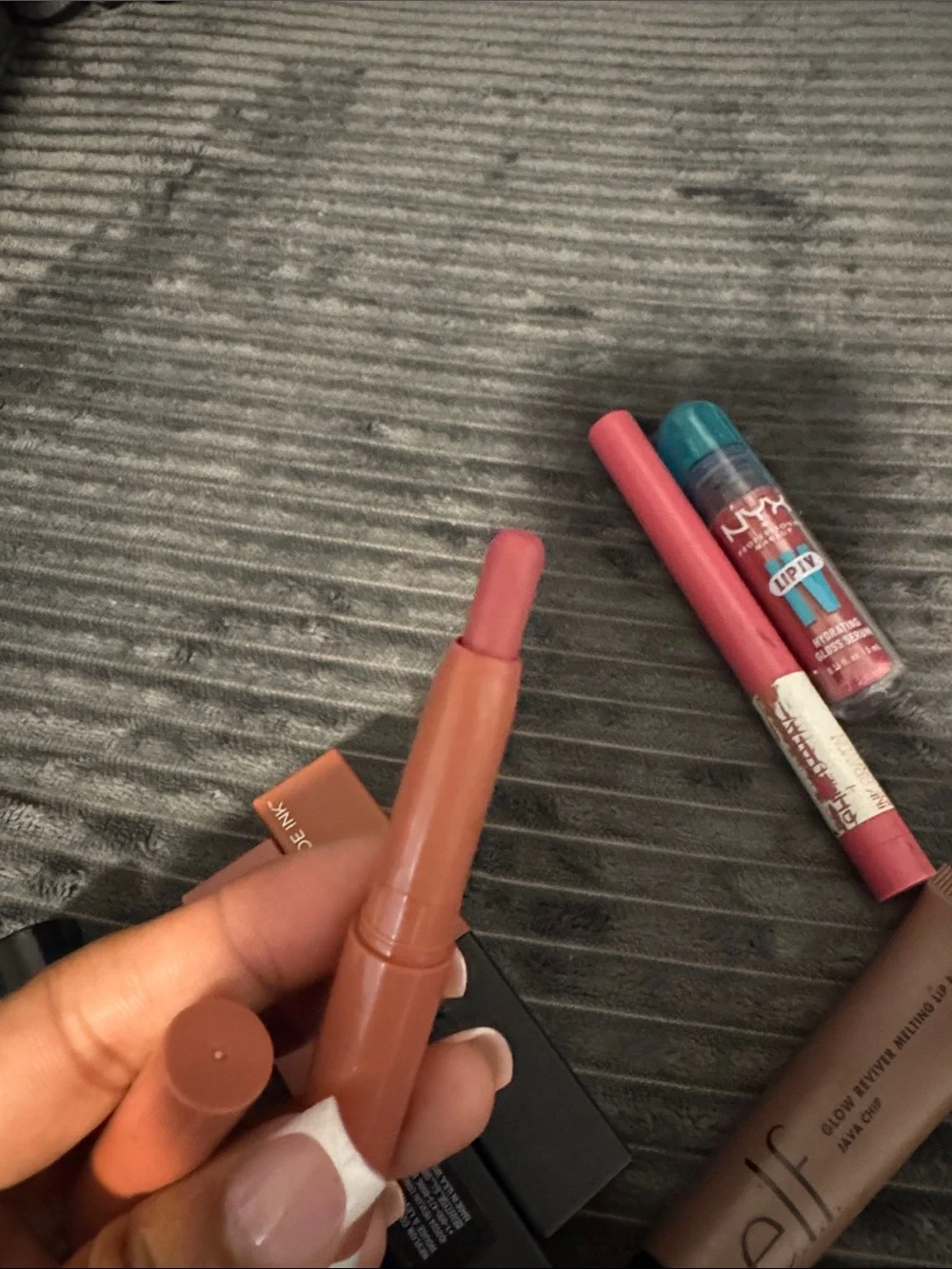 Revlon Assorted Lipstick & Lip Stain Set in Pink, Brown, Nude